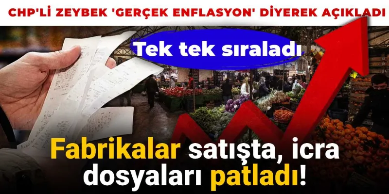 CHP'li Zeybek 'gerçek enflasyon' diyerek tek tek açıkladı: Ekonomi çıkmazda!
