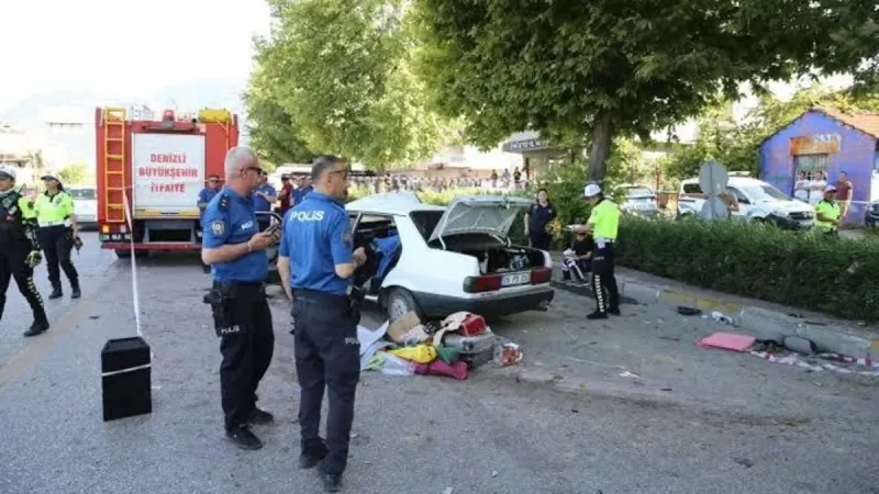 Denizli'de Kan Donduran Kaza: 1 Ölü, 4 Yaralı! Şok Detaylar