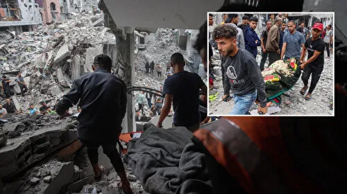 Katil İsrail'in Gazze'ye saldırılarında son 24 saatte 98 Filistinli hayatını kaybetti