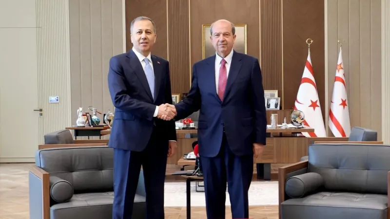 KKTC Cumhurbaşkanı Tatar İçişleri Bakanı Yerlikaya’yı kabul etti