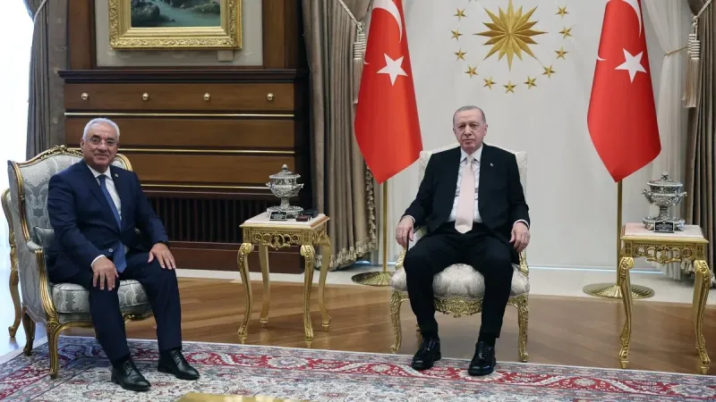 Külliye'de sürpriz kabul! Başkan Erdoğan DSP Genel Başkanı Aksakal ile görüştü