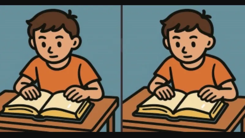 Zeka Testi: Ders Çalışan Çocuklar Arasındaki Farkı Bul! (12 Saniye)