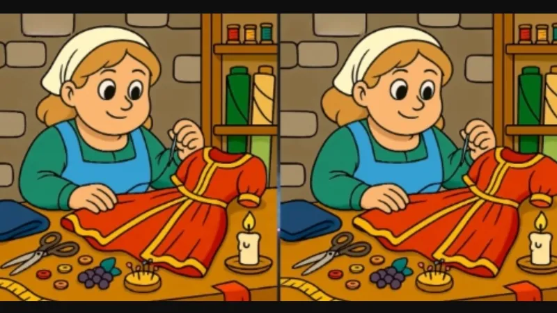 Zeka Testi: Mum Işığında Terzi Kadınlardaki 3 Farkı Bul!