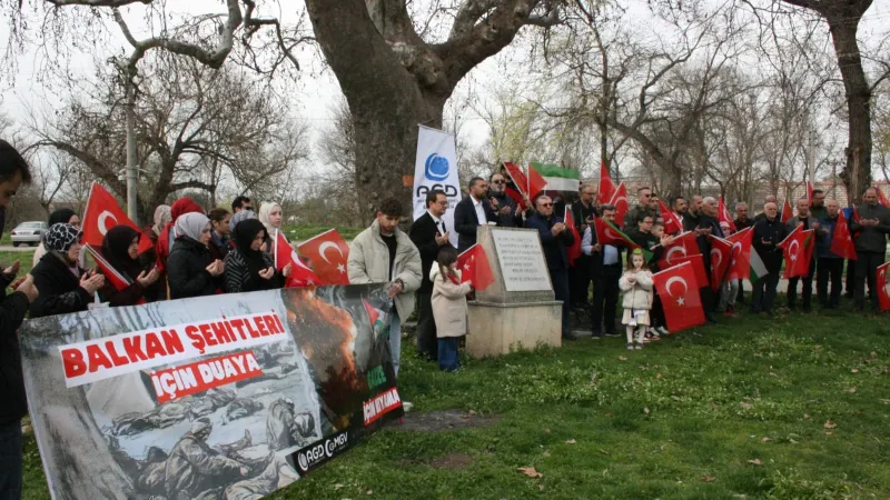 Edirne'de Balkan Şehitleri ve Gazze Şehitleri İçin Anma Töreni