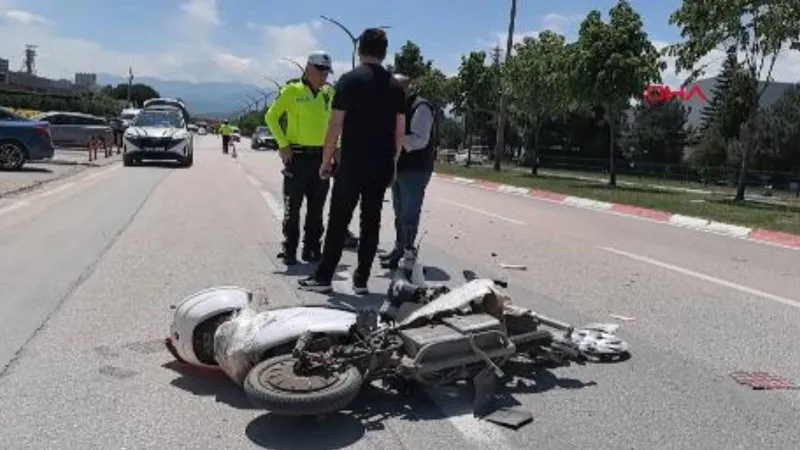 Elektrikli Bisiklet Kazası! Yaralı Sürücü Ambulansa Binmek İstemedi