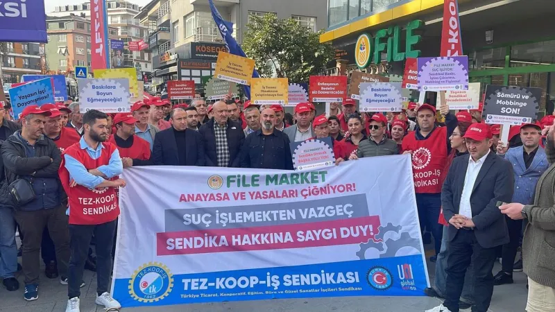 Tez-Koop-İş Sendikası’ndan File Market’te sendikalı olan işçilerin çıkartılmasına tepki