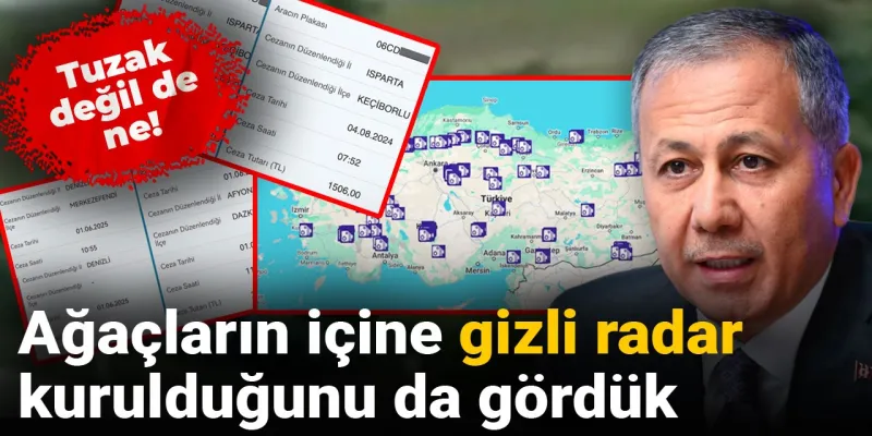 Ağaçlara Gizlenen Radar Mı? Sürücüler Şaşkın! Tuzak İddiası!